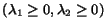 $(\lambda_1\ge 0,\lambda_2\ge 0)$