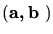 $(\mbox{\boldmath${{\bf a,b}}$ })$